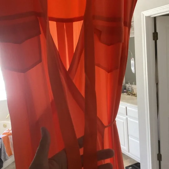 NWT Silk Ali Ro Coral Dress - Picture 4 of 8